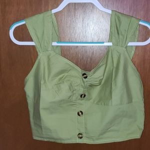 Green Cropped Shein Top